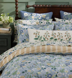 Percale Fitted Sheet - Strawberry Fields Beige