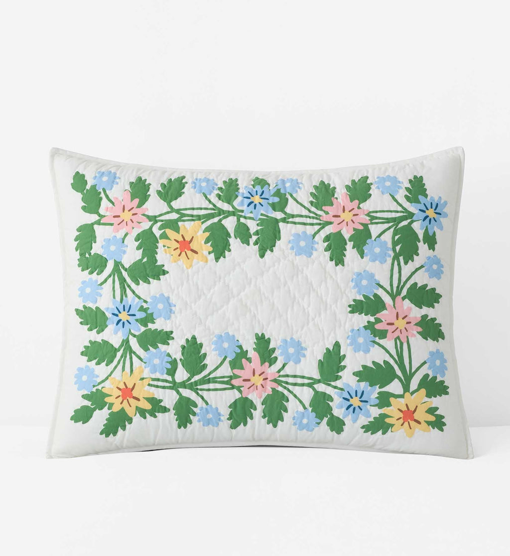 Cotton Quilted Sham - Helena