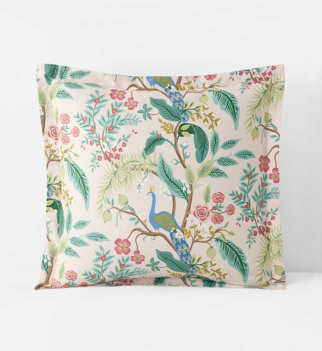 Sateen Sham - Peacock Blush
