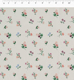 Ditsy Dahlia Cotton Fabric - Cream