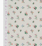 Ditsy Dahlia Cotton Fabric - Cream