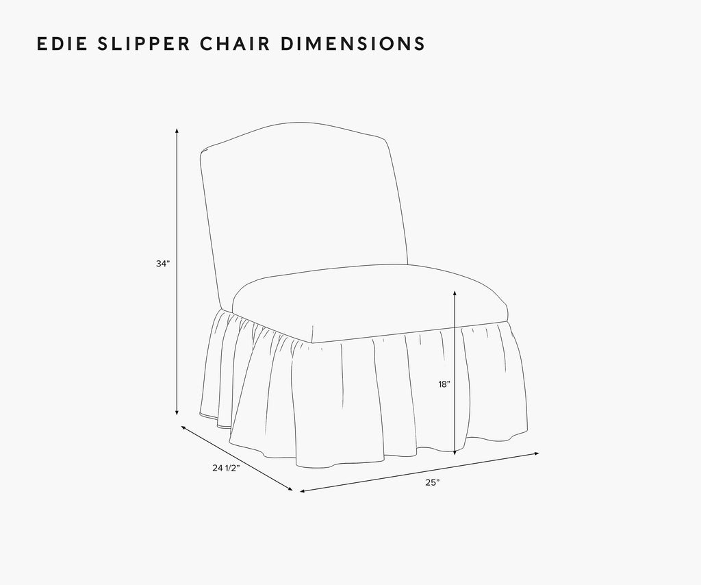 Edie Slipper Chair - Peonies