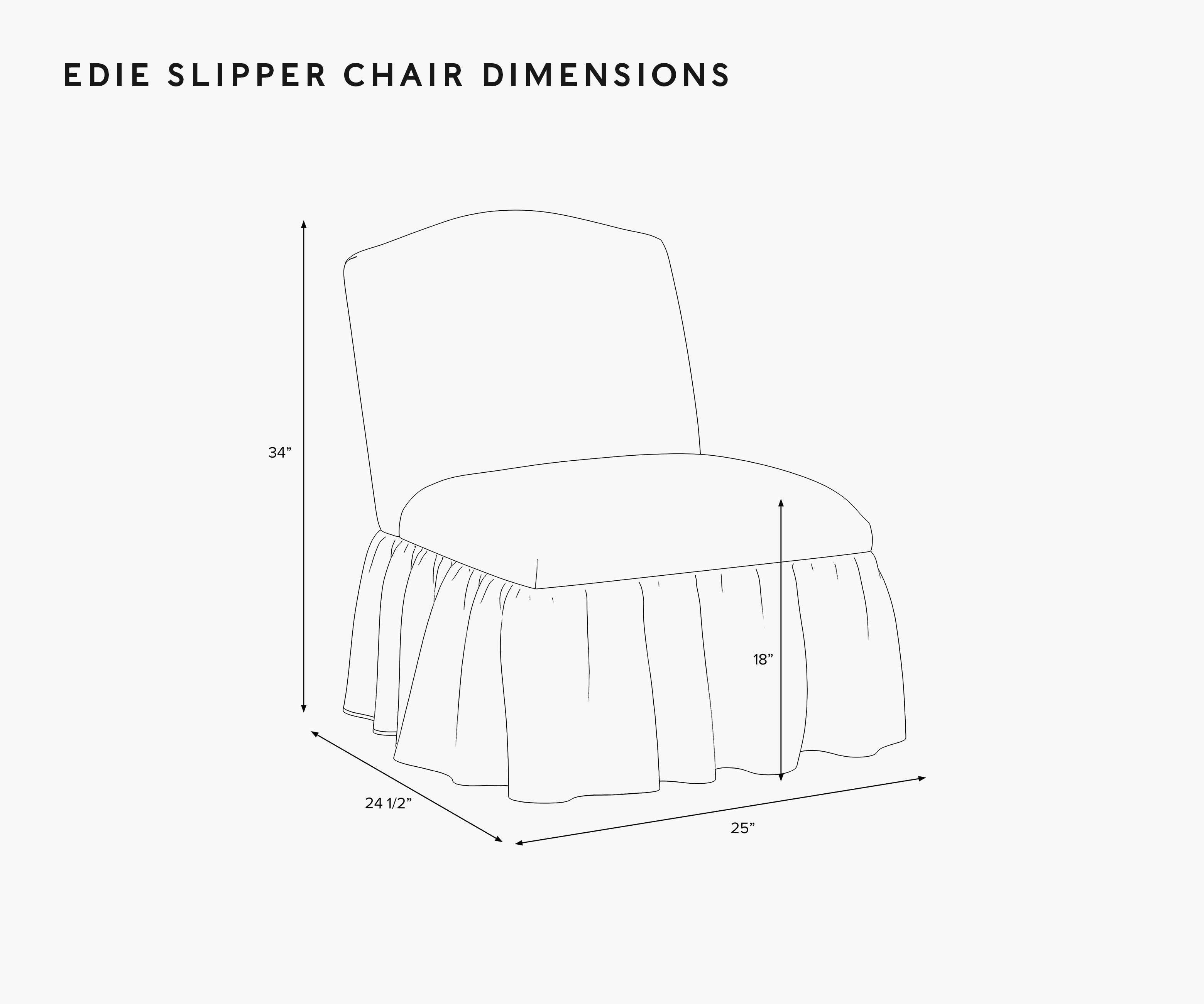 Edie Slipper Chair - Peonies