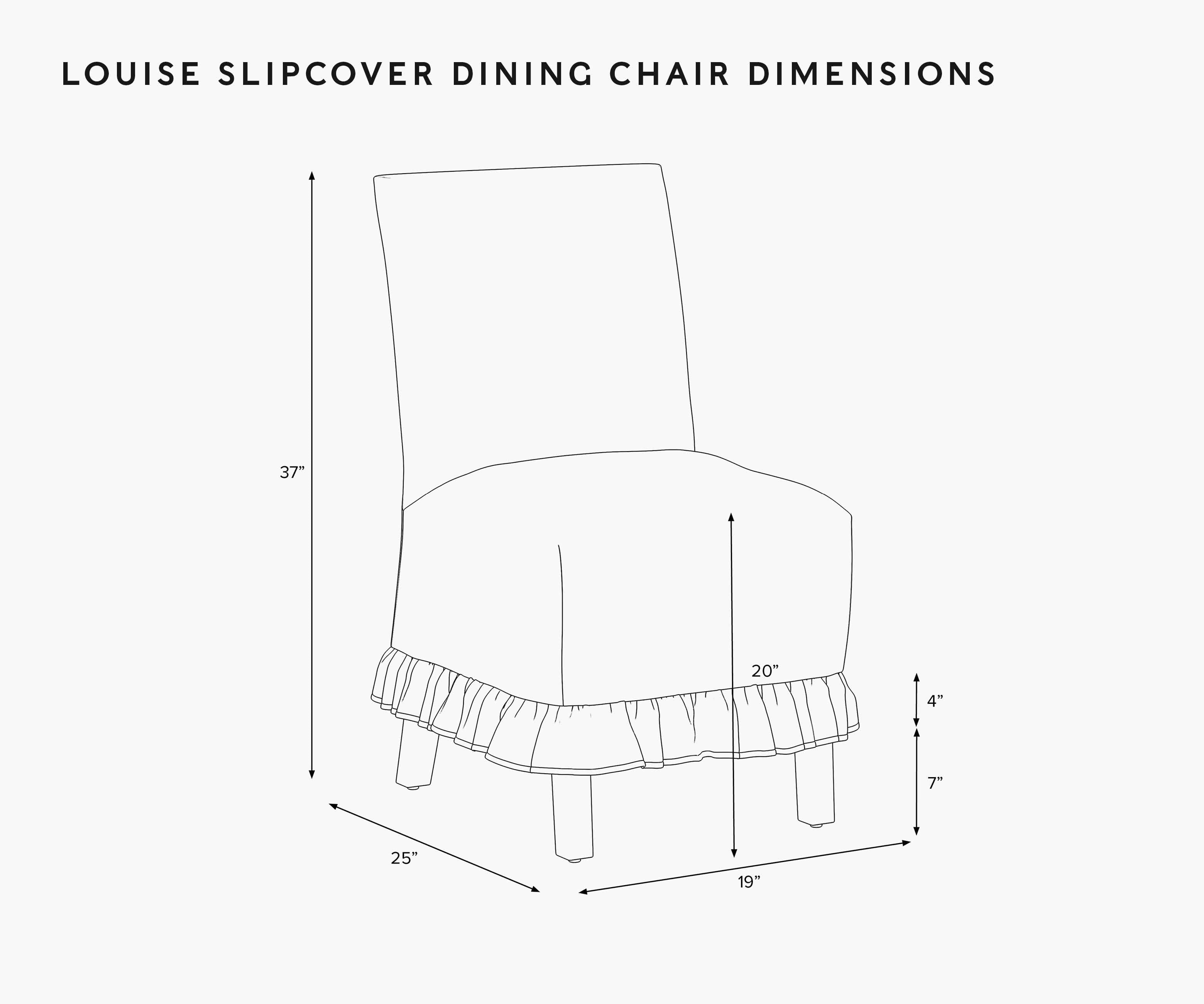 Louise Slipcover Dining Chair - Dahlia
