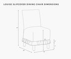 Louise Slipcover Dining Chair - Garden Party Blue