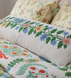 Embroidered Lumbar Pillow Cover - Helena