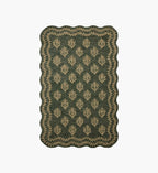 Lisette Wool Hooked Rug - Forest & Oatmeal