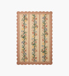 Thistle Wool Hooked Rug - Blush