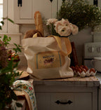 East West Canvas Tote Bag - Butter