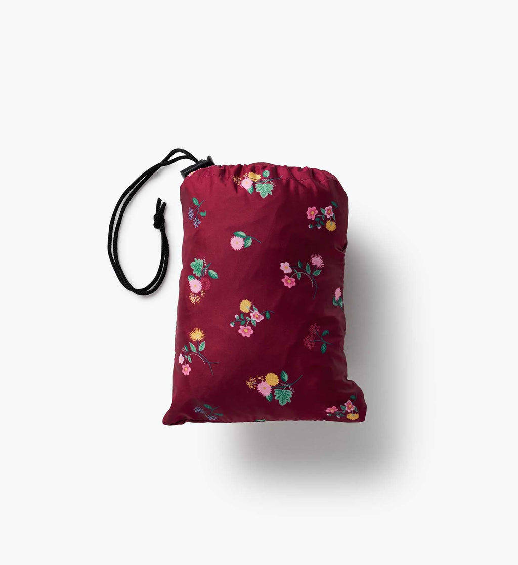 Packable Rain Poncho - Ditsy Dahlia