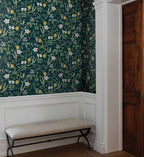 Herb Garden Peel & Stick Wallpaper - Navy