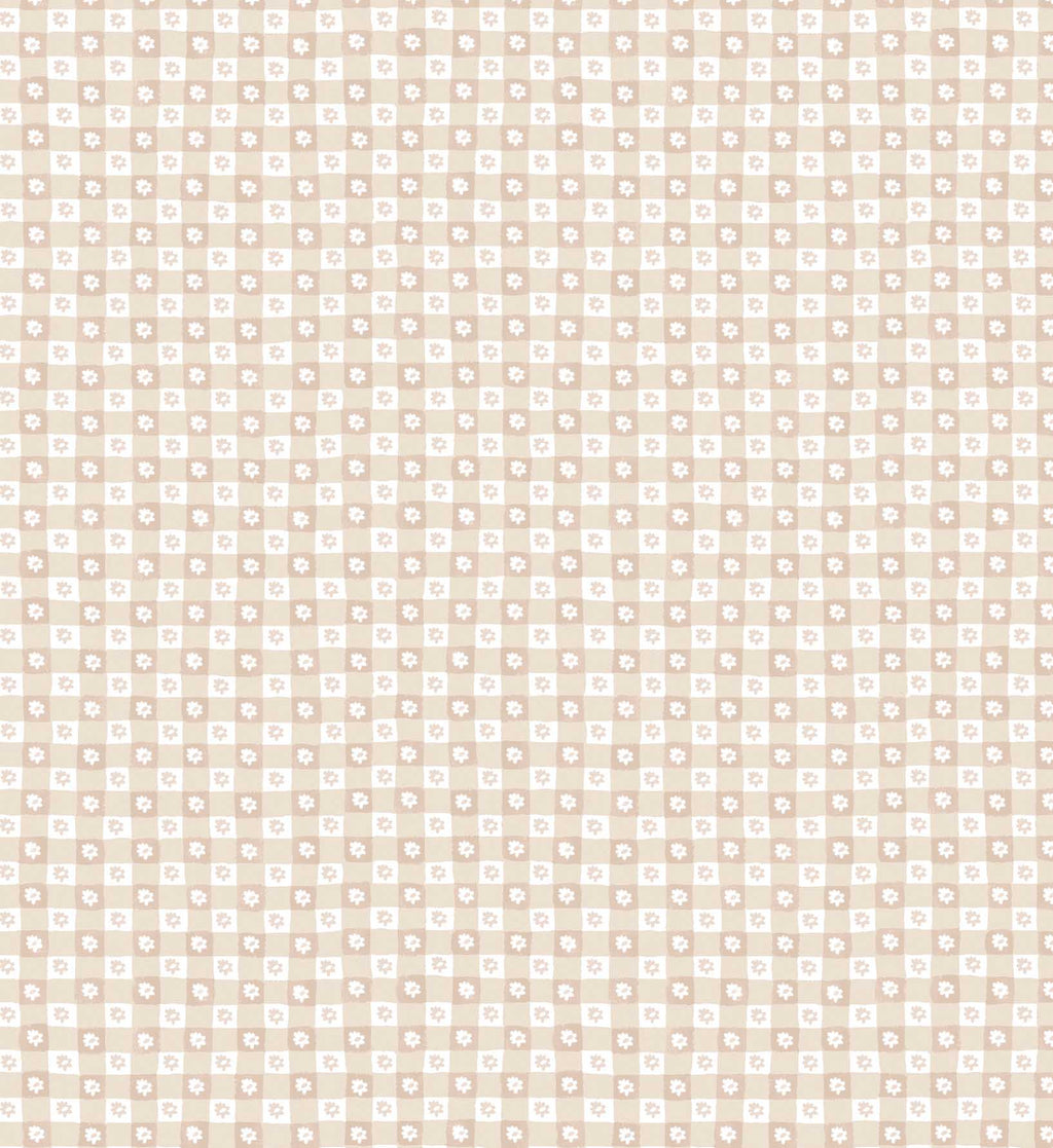 Daisy Gingham Peel & Stick Wallpaper - Blush