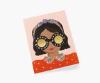 Headband Birthday Girl Birthday Card - Single Card