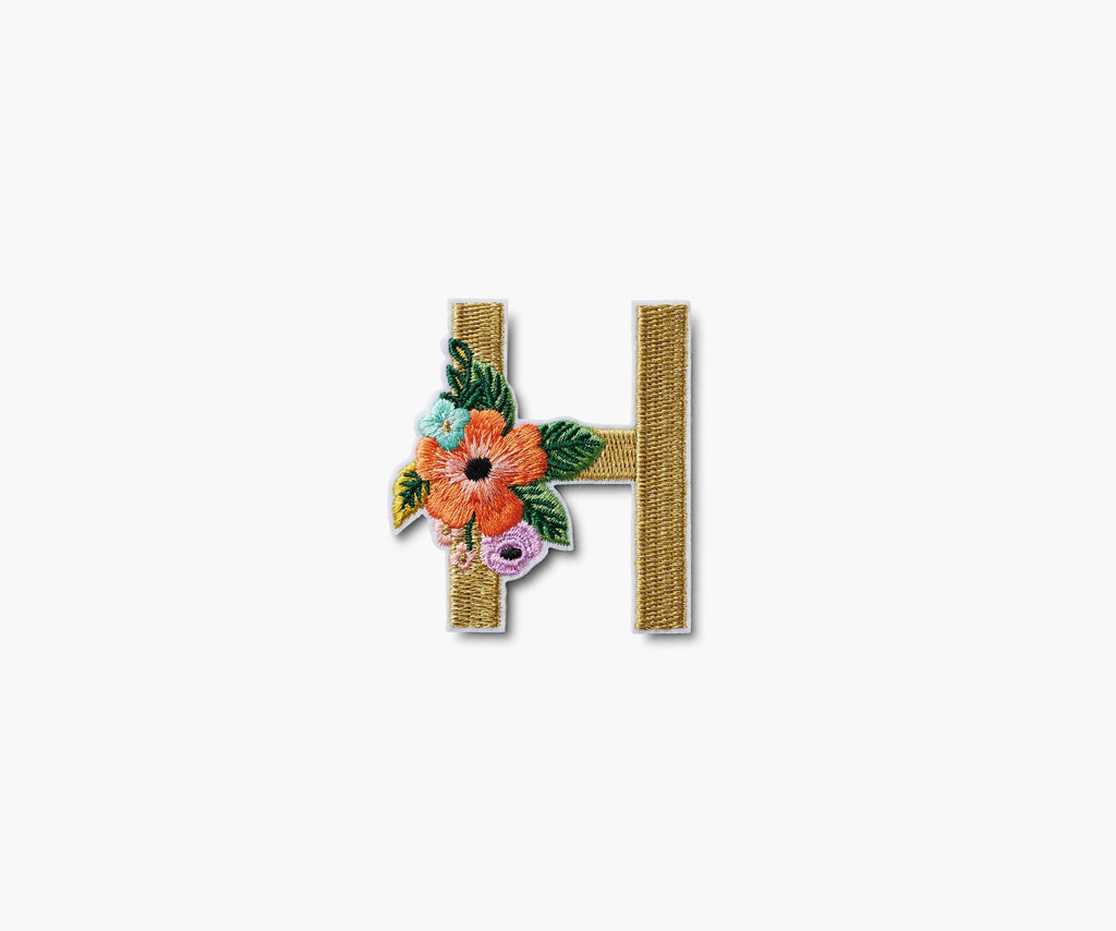 Monogram Embroidered Sticker Patch