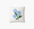 Hydrangea Bouquet Embellished Pillow - Cream