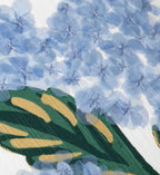 Hydrangea Bouquet Embellished Pillow - Cream