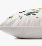 Curio Embroidered Pillow - White