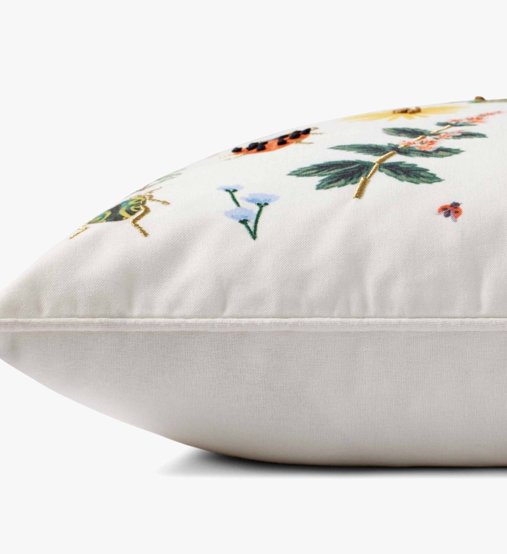 Curio Embroidered Pillow - White