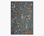 Menagerie Forest Printed Rug - Black
