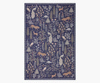 Menagerie Forest Printed Rug - Navy