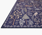 Menagerie Forest Printed Rug - Navy