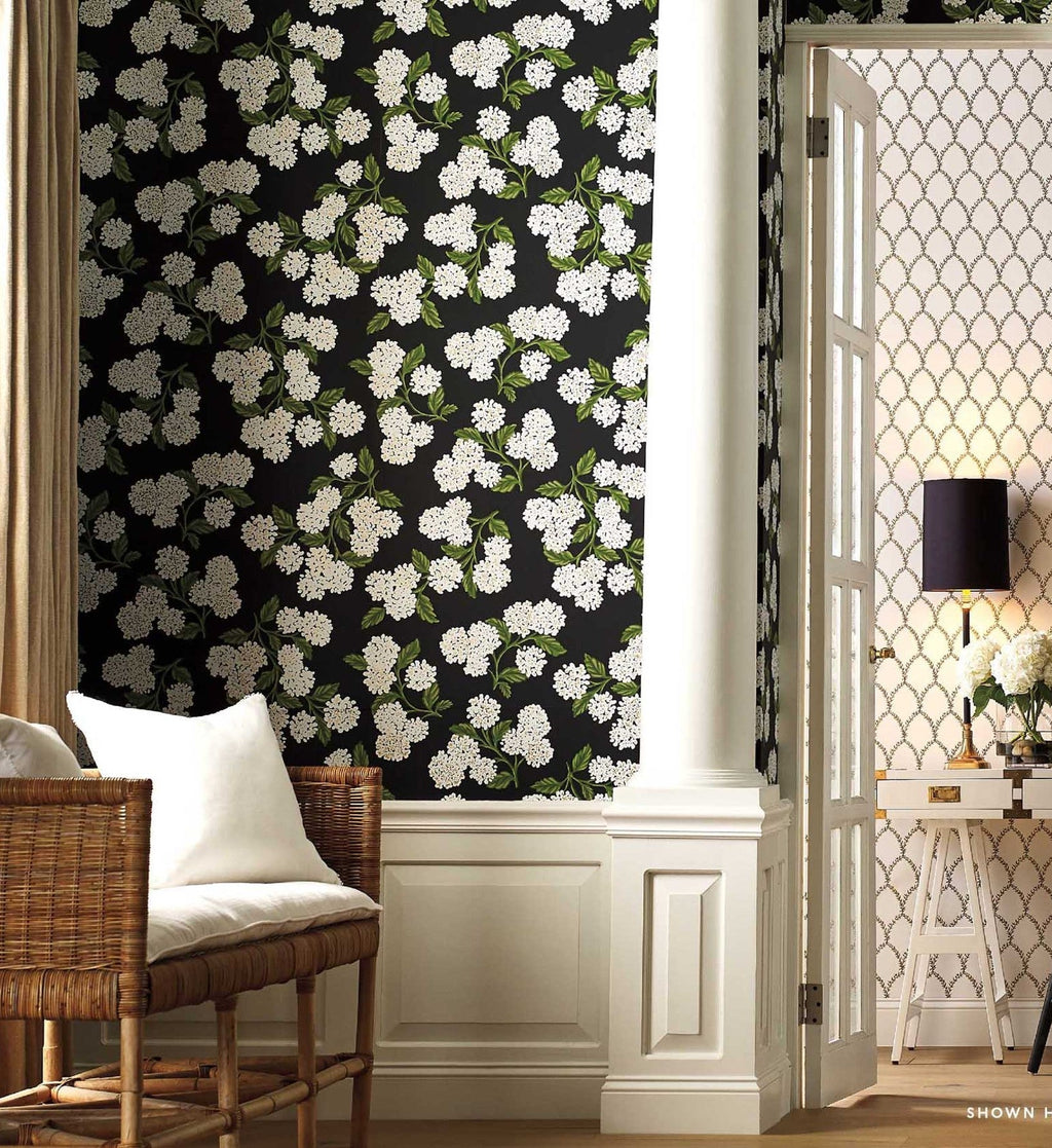 Hydrangea Wallpaper - Blue & White
