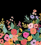 Garden Party Wallpaper Mural - Black