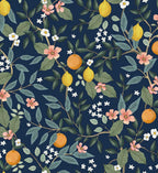 Citrus Grove Peel & Stick Wallpaper - Navy