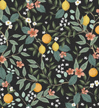 Citrus Grove Peel & Stick Wallpaper - Black
